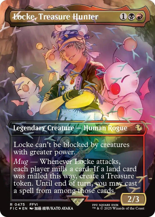 Image for Locke, Treasure Hunter (Borderless) (Chocobo Track Foil) (475) - Magic: The Gathering