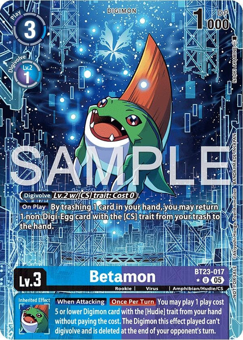 Image for Betamon (Hacker's Slumber Box Promotion Pack) (BT23-017 U) [Hackers' Slumber] - Digimon Card Game