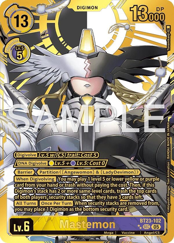 Image for Mastemon (Rare Pull) (BT23-102 SEC) [Hackers' Slumber] - Digimon Card Game