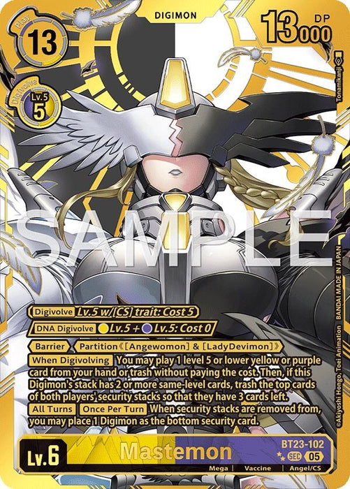 Image for Mastemon (Rare Pull) (BT23-102 SEC) [Hackers' Slumber] - Digimon Card Game