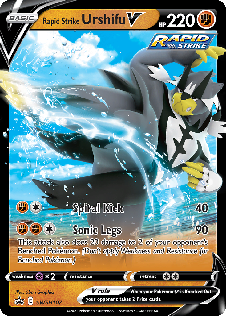 Rapid Strike Urshifu V - SWSH107 (SWSH107) [SWSH: Sword & Shield Promo Cards]