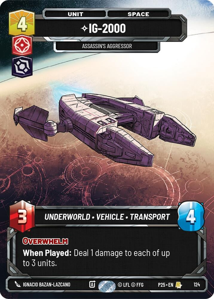 Image for IG-2000 - Assassin's Aggressor (124) [Sector and Regional Promos: Season 1] - Star Wars: Unlimited