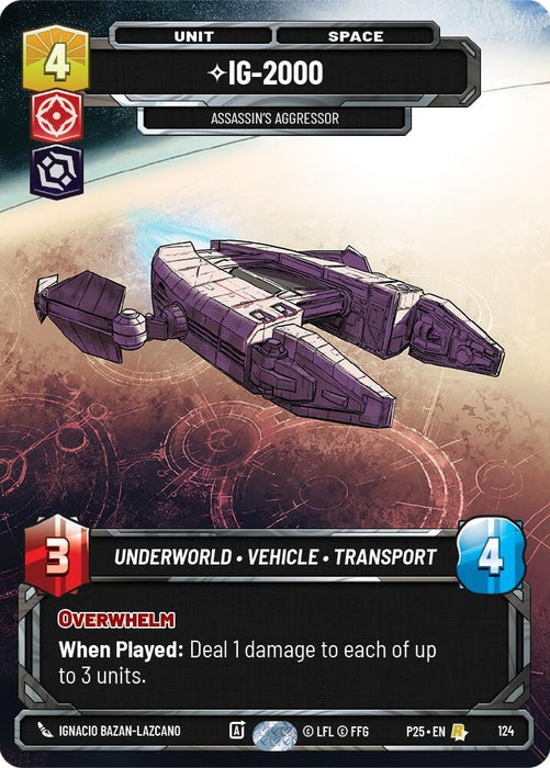 Image for IG-2000 - Assassin's Aggressor (124) [Sector and Regional Promos: Season 1] - Star Wars: Unlimited