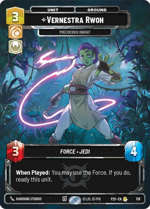 Image for Vernestra Rwoh - Precocious Knight (129) [Sector and Regional Promos: Season 1] - Star Wars: Unlimited