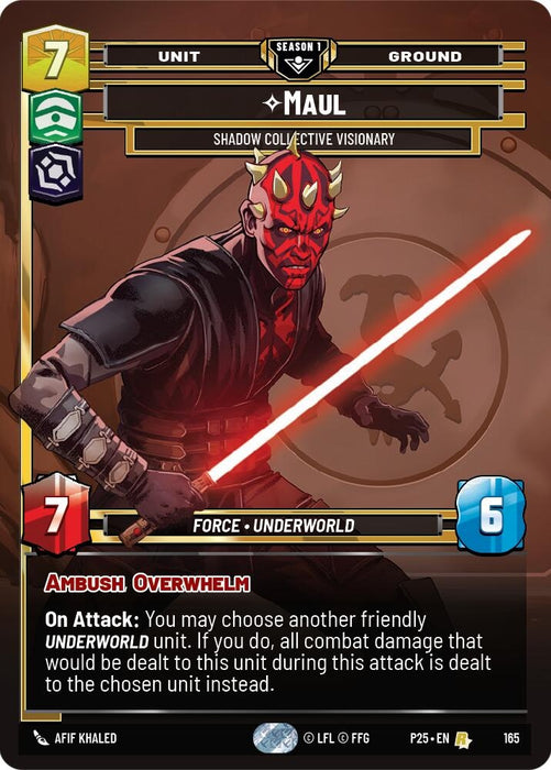 Image for Maul - Shadow Collective Visionary (165) (165) [Sector and Regional Promos: Season 1] - Star Wars: Unlimited