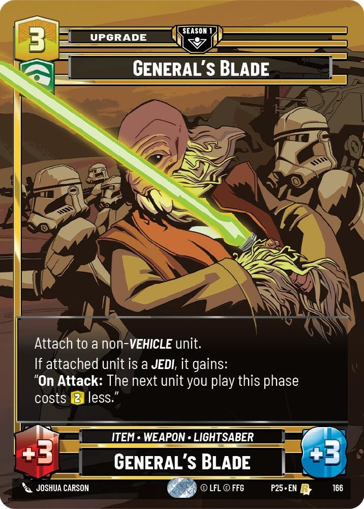 Image for General's Blade (166) (166) [Sector and Regional Promos: Season 1] - Star Wars: Unlimited
