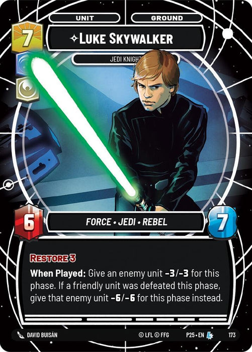 Image for Luke Skywalker - Jedi Knight (173) [Sector and Regional Promos: Season 1] - Star Wars: Unlimited