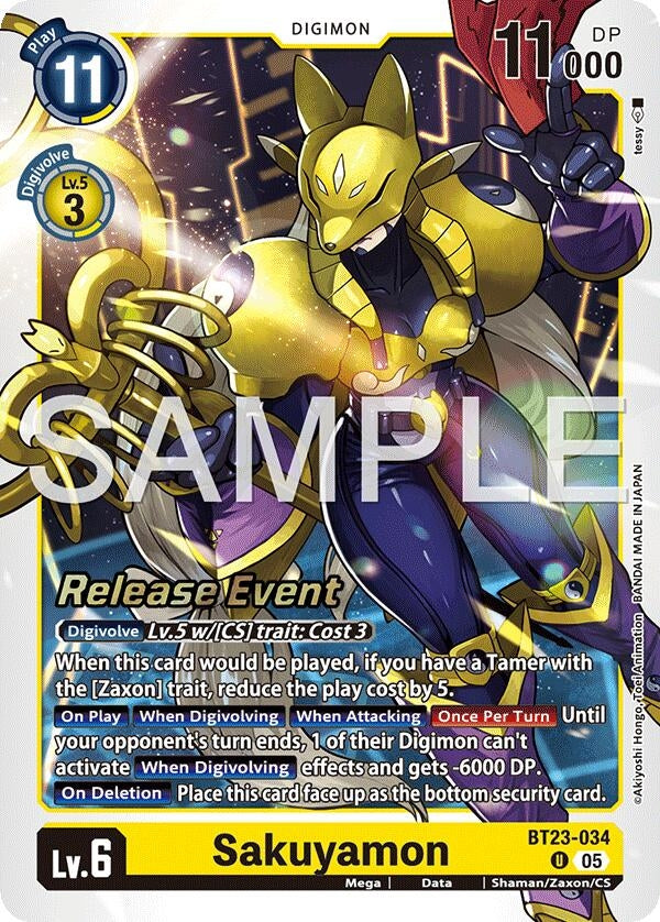 Sakuyamon (BT23-034 U) [Hackers' Slumber Release Event Cards]