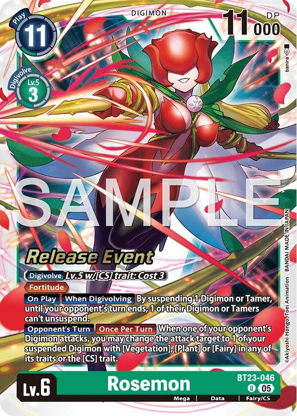 Rosemon (BT23-046 U) [Hackers' Slumber Release Event Cards]