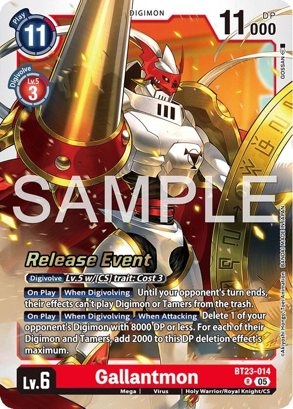 Gallantmon (BT23-014 R) [Hackers' Slumber Release Event Cards]