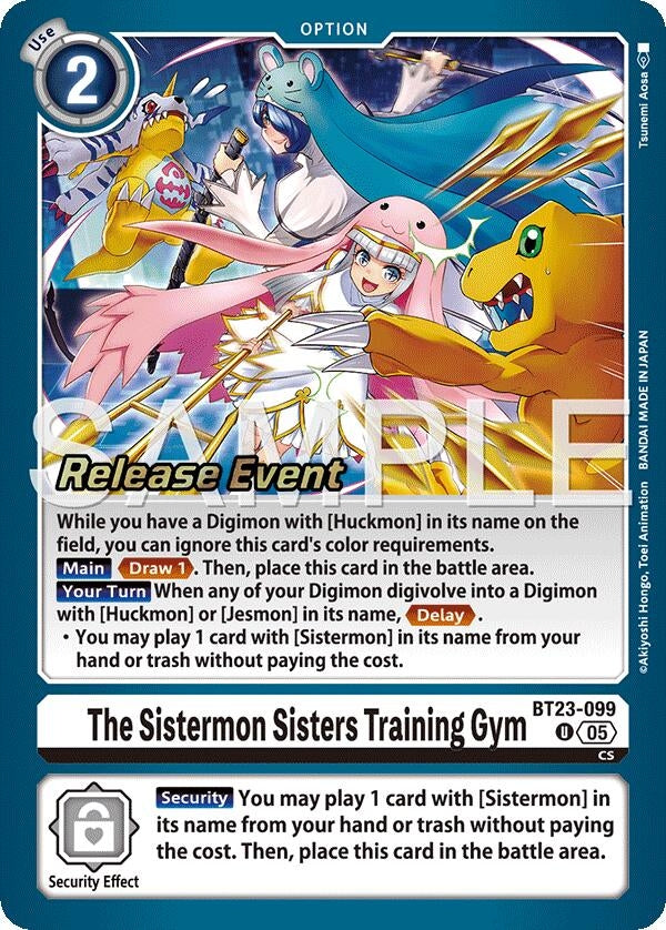 The Sistermon Sisters Training Gym (BT23-099 U) [Hackers' Slumber Release Event Cards]