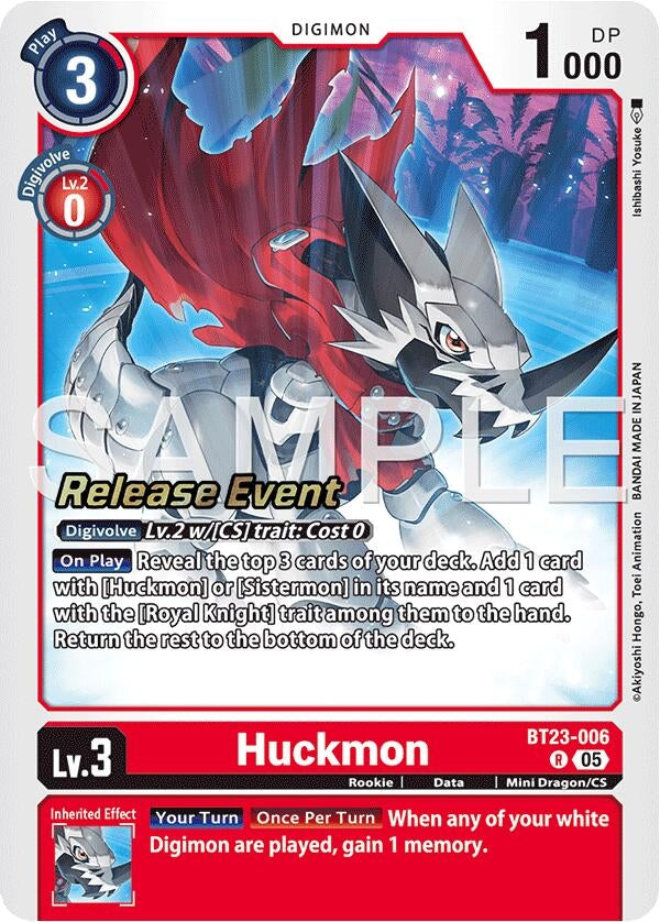 Huckmon (BT23-006 R) [Hackers' Slumber Release Event Cards]
