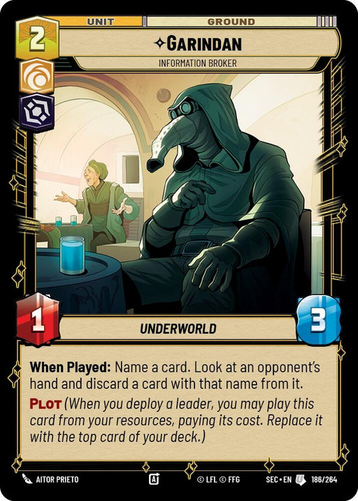 Image for Garindan - Information Broker (186/264) [Secrets of Power] - Star Wars: Unlimited