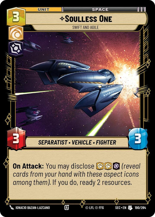 Image for Soulless One - Swift and Agile (190/264) [Secrets of Power] - Star Wars: Unlimited