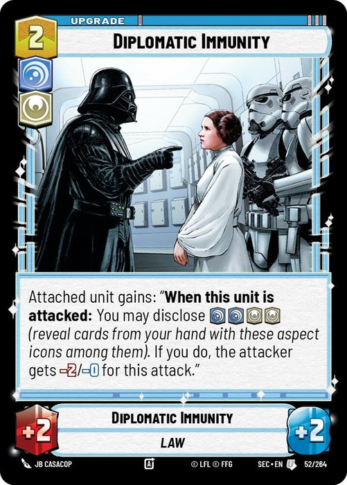 Image for Diplomatic Immunity (52/264) [Secrets of Power] - Star Wars: Unlimited