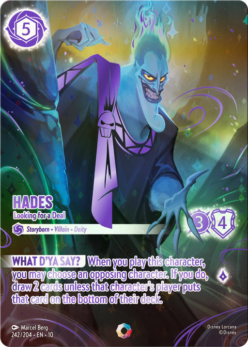 Image for Hades - Looking for a Deal (Iconic) (242/204) [Whispers in the Well] - Disney Lorcana