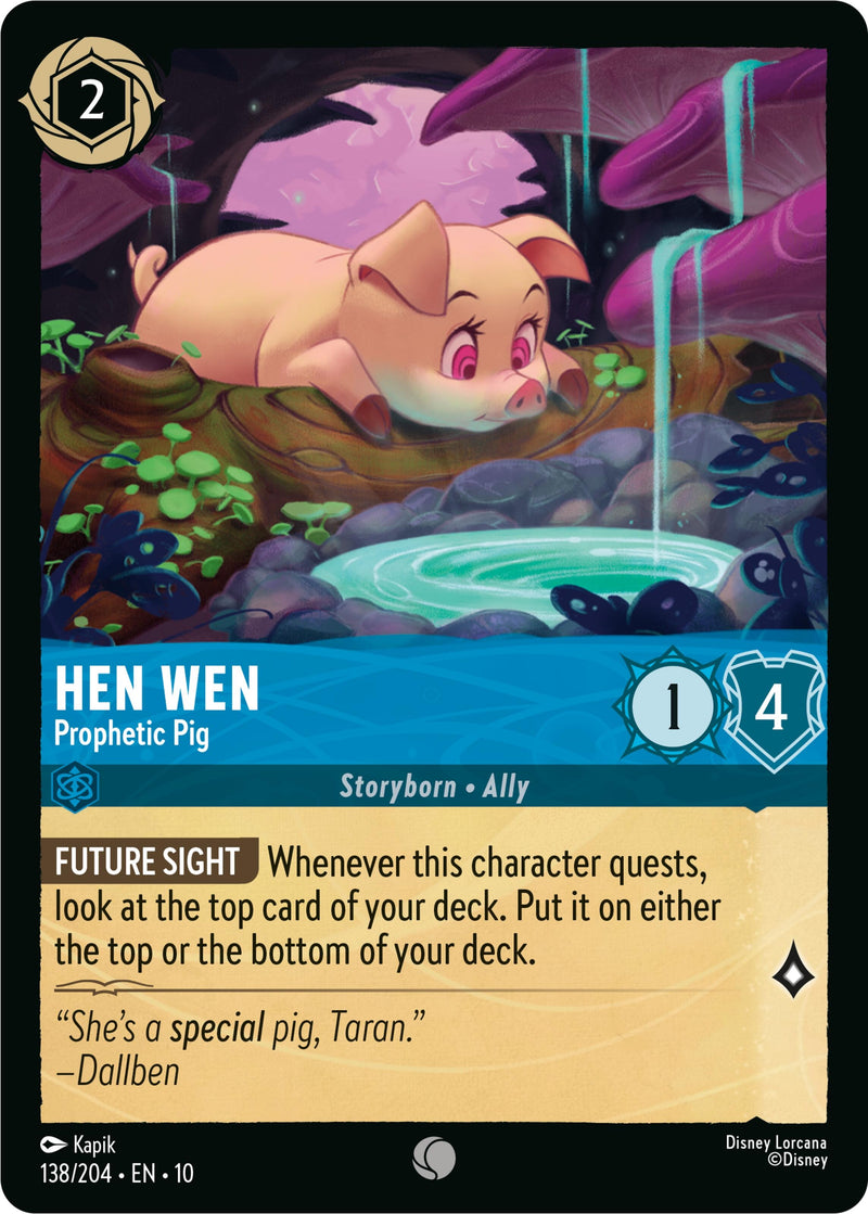 Image for Hen Wen - Prophetic Pig (138/204) [Whispers in the Well] - Disney Lorcana