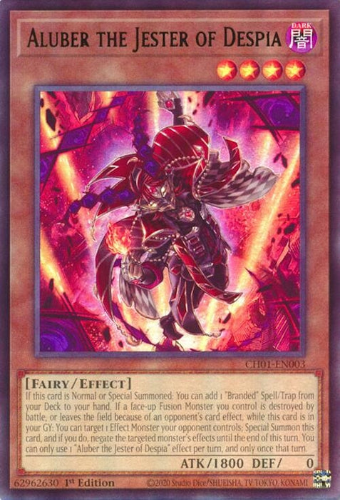 Image for Aluber the Jester of Despia (CH01-EN003) [THE CHRONICLES DECK: The Fallen & The Virtuous (All-Foil Edition)] - YuGiOh