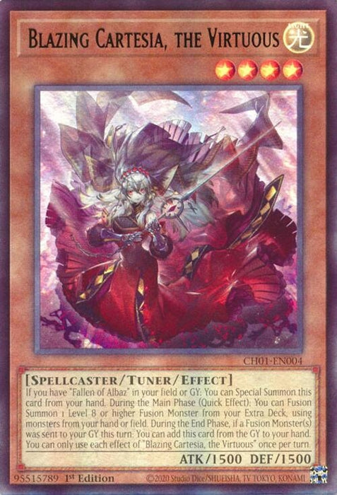 Image for Blazing Cartesia, the Virtuous (CH01-EN004) [THE CHRONICLES DECK: The Fallen & The Virtuous (All-Foil Edition)] - YuGiOh