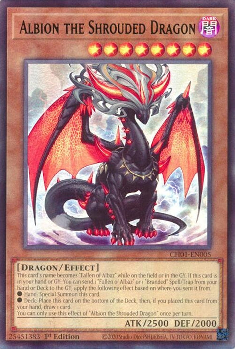 Image for Albion the Shrouded Dragon (CH01-EN005) [THE CHRONICLES DECK: The Fallen & The Virtuous (All-Foil Edition)] - YuGiOh