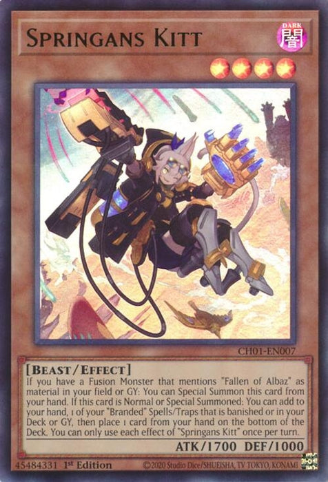 Image for Springans Kitt (CH01-EN007) [THE CHRONICLES DECK: The Fallen & The Virtuous (All-Foil Edition)] - YuGiOh