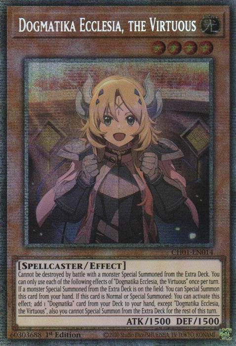 Image for Dogmatika Ecclesia, the Virtuous (Starlight Rare) (CH01-EN014) [THE CHRONICLES DECK: The Fallen & The Virtuous (All-Foil Edition)] - YuGiOh