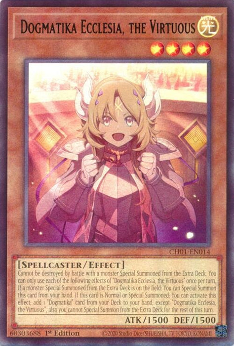 Image for Dogmatika Ecclesia, the Virtuous (CH01-EN014) [THE CHRONICLES DECK: The Fallen & The Virtuous (All-Foil Edition)] - YuGiOh
