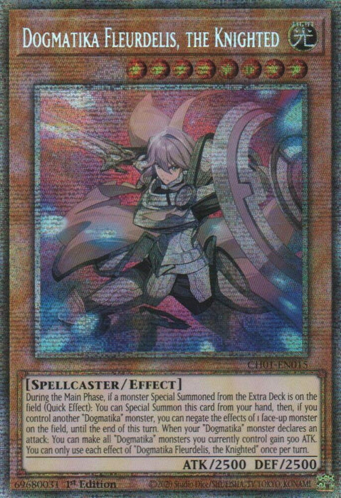 Image for Dogmatika Fleurdelis, the Knighted (Starlight Rare) (CH01-EN015) [THE CHRONICLES DECK: The Fallen & The Virtuous (All-Foil Edition)] - YuGiOh
