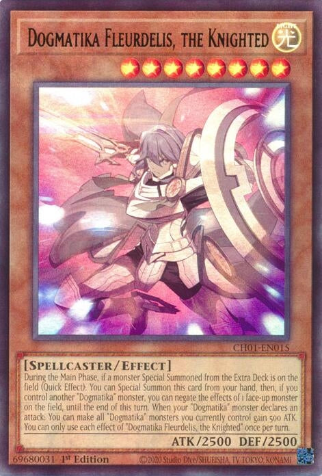 Image for Dogmatika Fleurdelis, the Knighted (CH01-EN015) [THE CHRONICLES DECK: The Fallen & The Virtuous (All-Foil Edition)] - YuGiOh