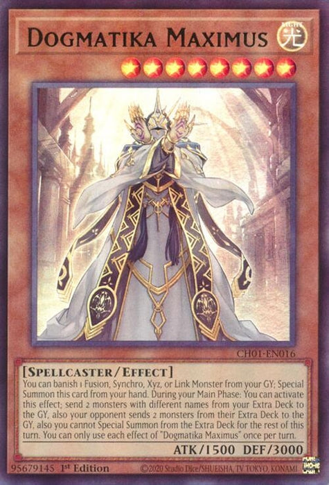 Image for Dogmatika Maximus (CH01-EN016) [THE CHRONICLES DECK: The Fallen & The Virtuous (All-Foil Edition)] - YuGiOh