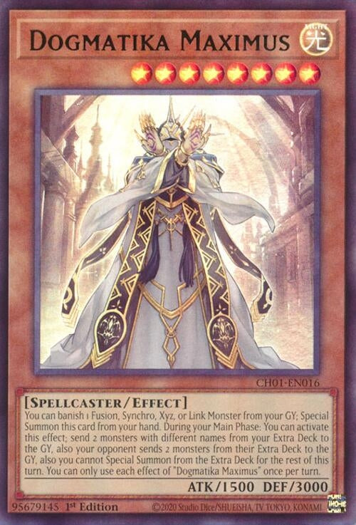 Image for Dogmatika Maximus (CH01-EN016) [THE CHRONICLES DECK: The Fallen & The Virtuous (All-Foil Edition)] - YuGiOh