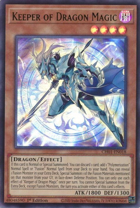Image for Keeper of Dragon Magic (CH01-EN018) [THE CHRONICLES DECK: The Fallen & The Virtuous (All-Foil Edition)] - YuGiOh