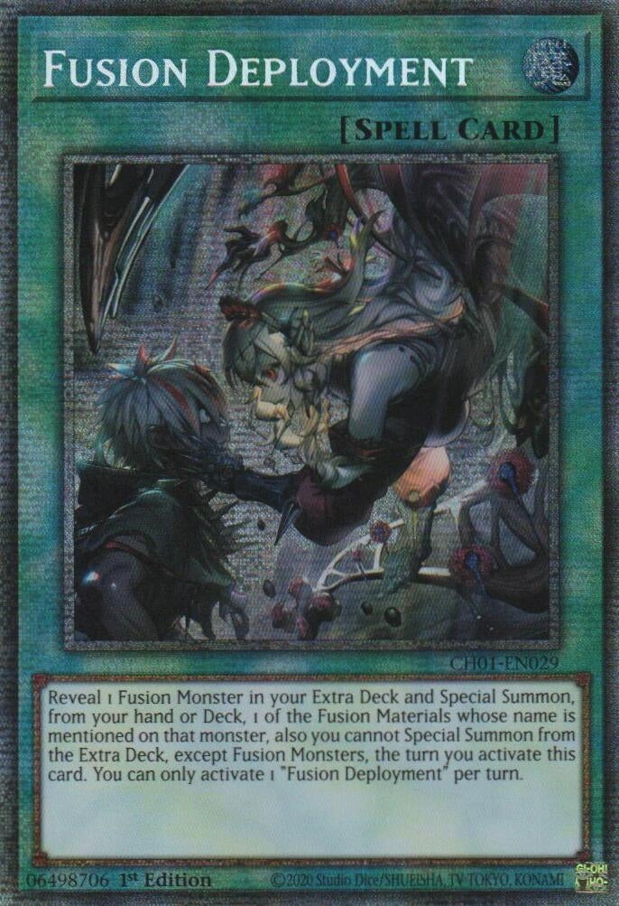 Image for Fusion Deployment (Starlight Rare) (CH01-EN029) [THE CHRONICLES DECK: The Fallen & The Virtuous (All-Foil Edition)] - YuGiOh