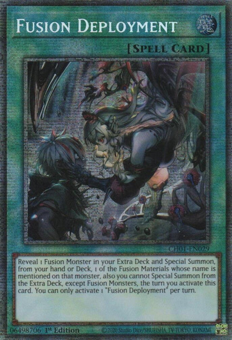 Image for Fusion Deployment (Starlight Rare) (CH01-EN029) [THE CHRONICLES DECK: The Fallen & The Virtuous (All-Foil Edition)] - YuGiOh