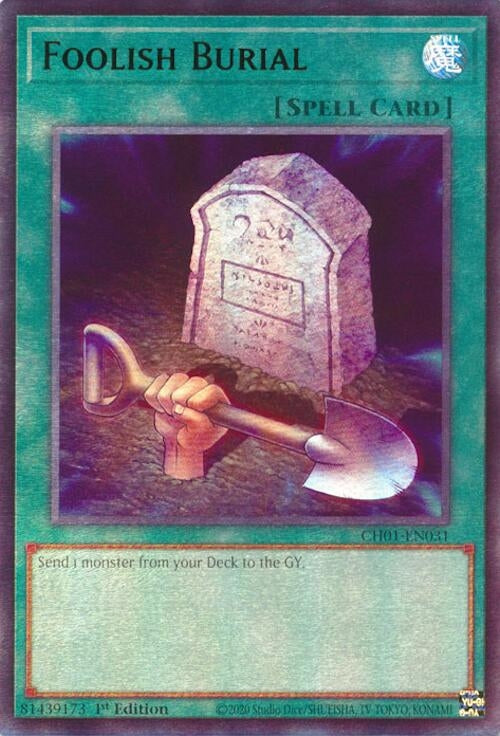 Image for Foolish Burial (CH01-EN031) [THE CHRONICLES DECK: The Fallen & The Virtuous (All-Foil Edition)] - YuGiOh