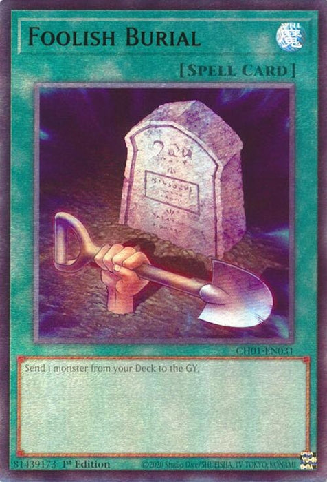 Image for Foolish Burial (CH01-EN031) [THE CHRONICLES DECK: The Fallen & The Virtuous (All-Foil Edition)] - YuGiOh