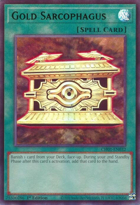 Image for Gold Sarcophagus (CH01-EN032) [THE CHRONICLES DECK: The Fallen & The Virtuous (All-Foil Edition)] - YuGiOh
