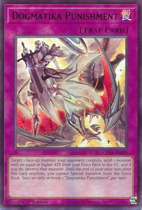 Image for Dogmatika Punishment (CH01-EN039) [THE CHRONICLES DECK: The Fallen & The Virtuous (All-Foil Edition)] - YuGiOh