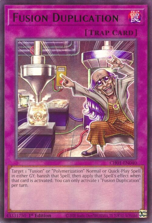 Image for Fusion Duplication (CH01-EN040) [THE CHRONICLES DECK: The Fallen & The Virtuous (All-Foil Edition)] - YuGiOh