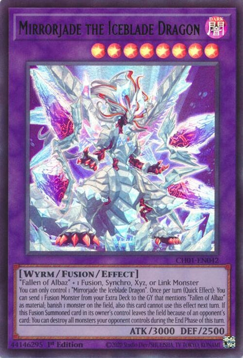 Image for Mirrorjade the Iceblade Dragon (CH01-EN042) [THE CHRONICLES DECK: The Fallen & The Virtuous (All-Foil Edition)] - YuGiOh