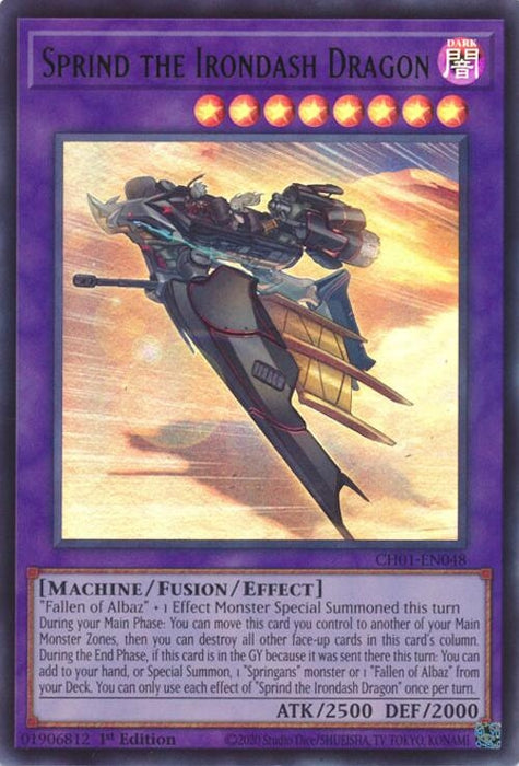Image for Sprind the Irondash Dragon (CH01-EN048) [THE CHRONICLES DECK: The Fallen & The Virtuous (All-Foil Edition)] - YuGiOh