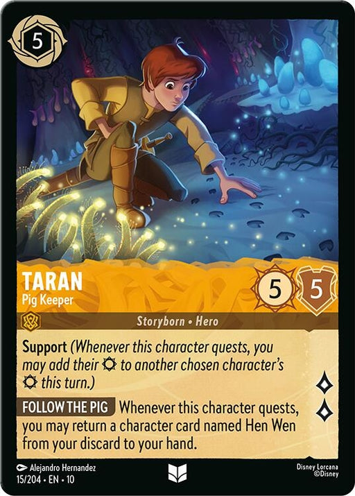 Image for Taran - Pig Keeper (15/204) [Whispers in the Well] - Disney Lorcana