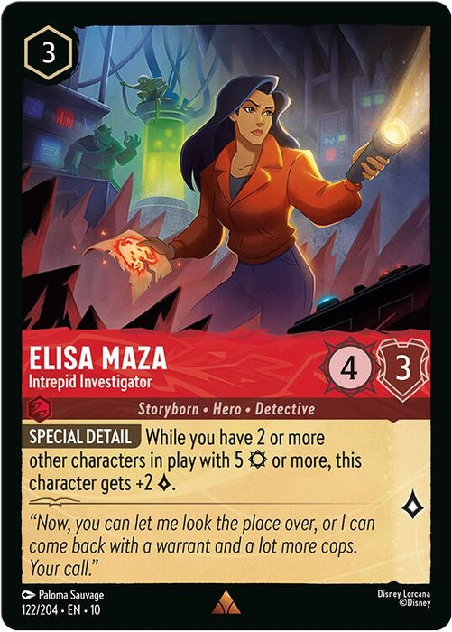 Image for Elisa Maza - Intrepid Investigator (122/204) [Whispers in the Well] - Disney Lorcana