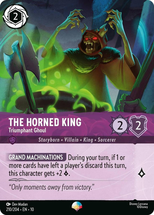 Image for The Horned King - Triumphant Ghoul (Epic) (210/204) [Whispers in the Well] - Disney Lorcana