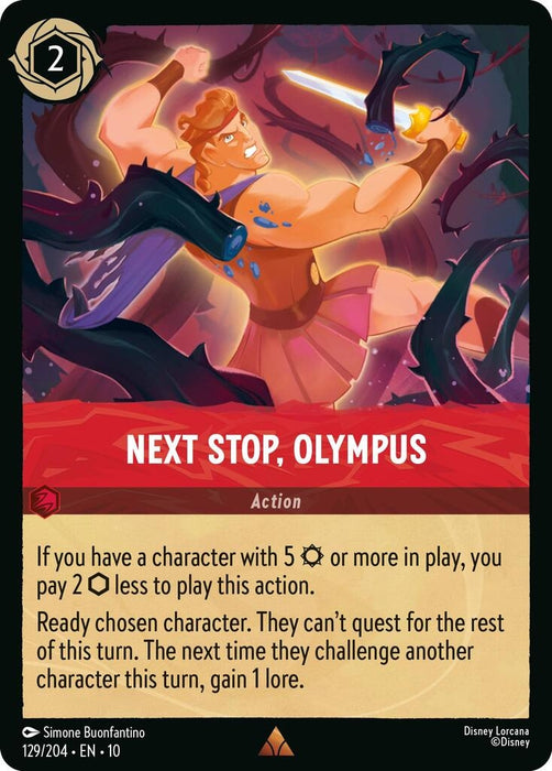 Image for Next Stop, Olympus (129/204) [Whispers in the Well] - Disney Lorcana