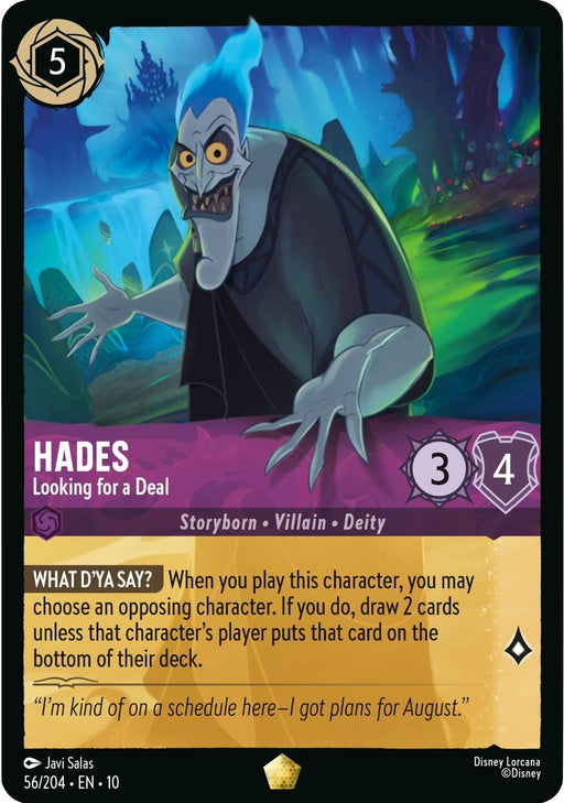 Image for Hades - Looking for a Deal (56/204) [Whispers in the Well] - Disney Lorcana