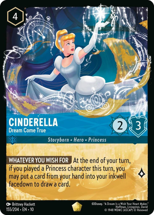Image for Cinderella - Dream Come True (155/204) [Whispers in the Well] - Disney Lorcana