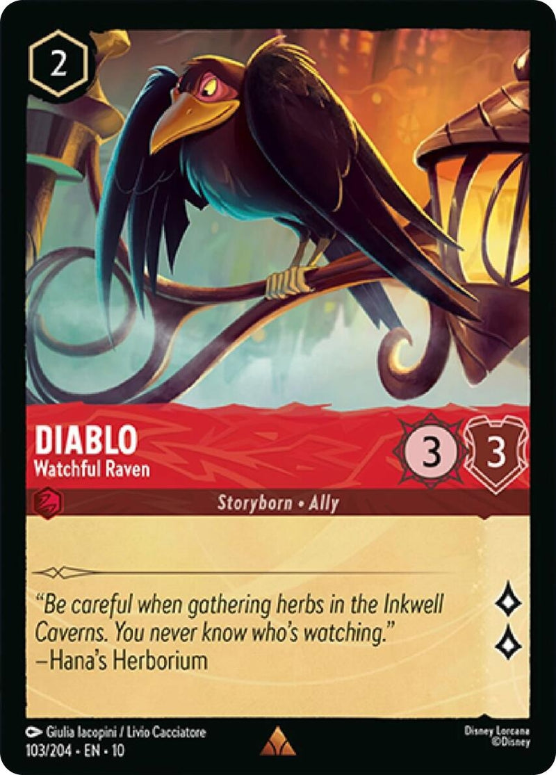 Image for Diablo - Watchful Raven (103/204) [Whispers in the Well] - Disney Lorcana