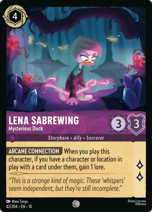 Image for Lena Sabrewing - Mysterious Duck (42/204) [Whispers in the Well] - Disney Lorcana