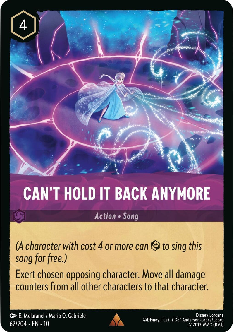 Image for Can't Hold It Back Anymore (62/204) [Whispers in the Well] - Disney Lorcana